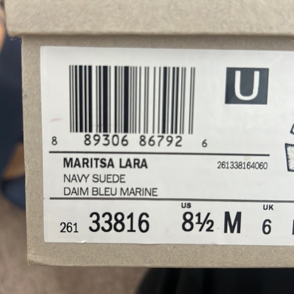 Clarks Maritsa Lara Navy Suede Platform Sandals Size 8.5 - Picture 8 of 8